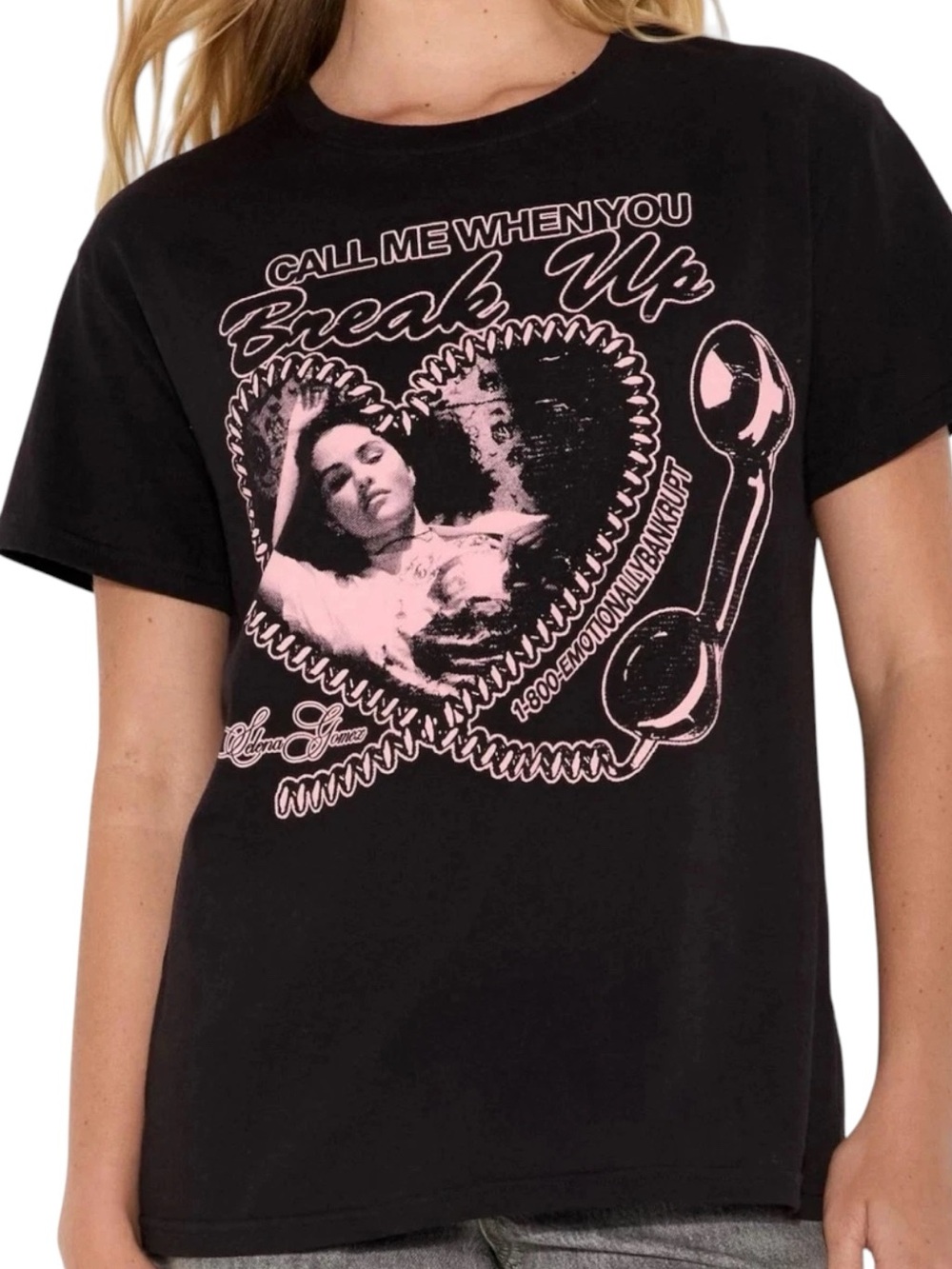 Selena Gomez Call Me When You Break Up Short Sleeve Graphic Tee